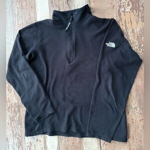 The North Face Women’s Glacier 1/4 Zip-Up Black Fleece Sweater Outdoor | Large